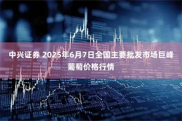 中兴证券 2025年6月7日全国主要批发市场巨峰葡萄价格行情